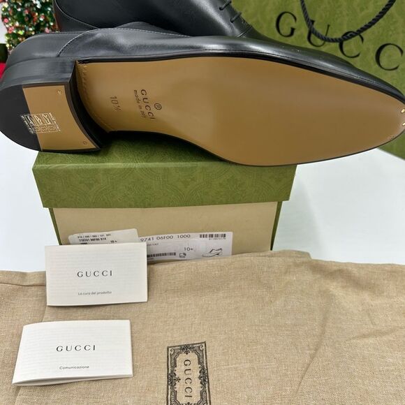 Men’s Gucci, Leather GG Oxford’s size 10.5 made in Italy - Picture 5 of 9